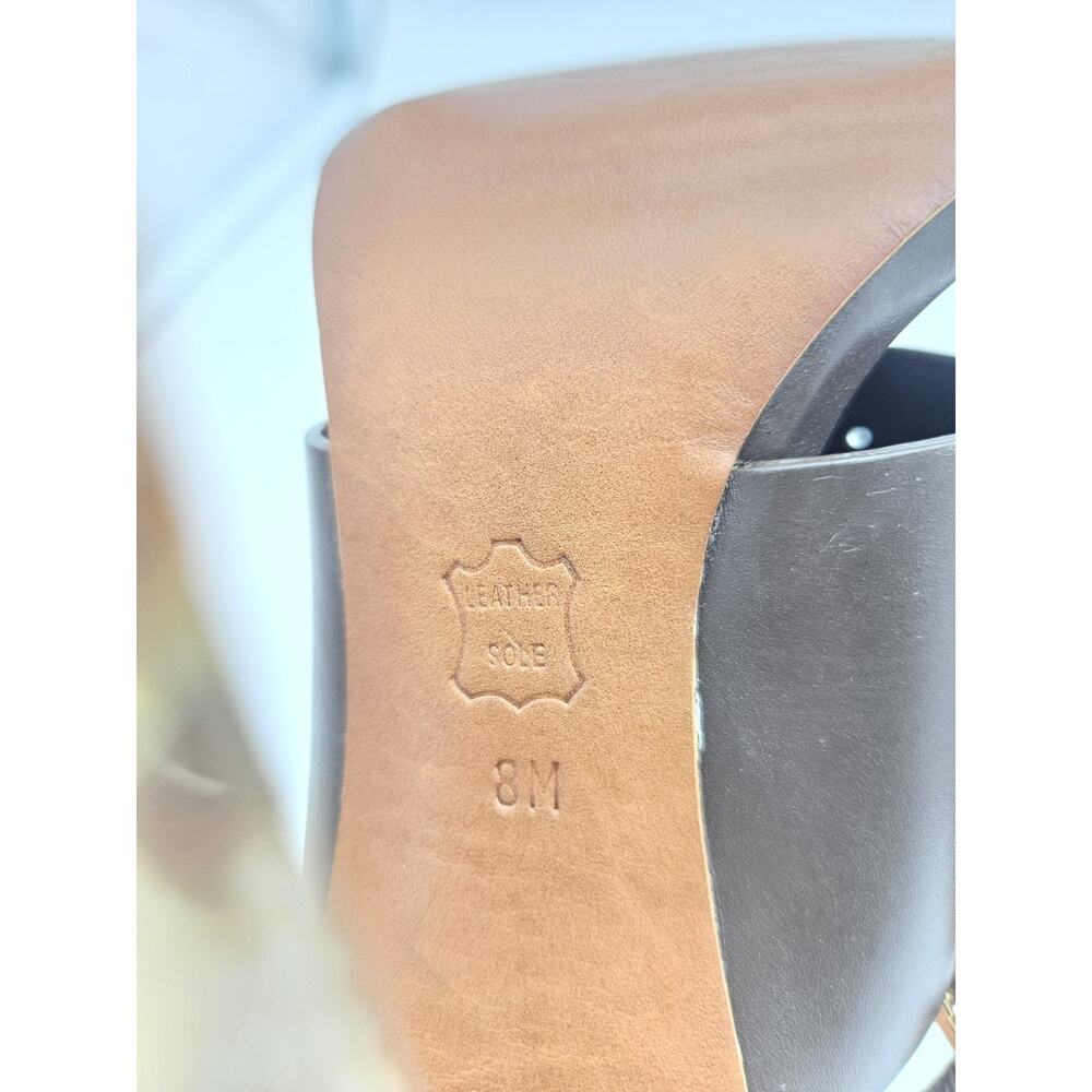Tory Burch Gabriela Leather Slingback Heels Perforated Logo sz 8 - Picture 6 of 8